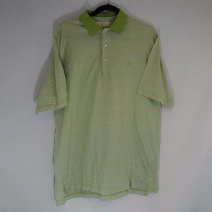 HARRY VARDON Golf Polo Shirt Green White Stripe